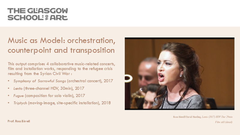 Music as Model: orchestration, counterpoint and transposition​