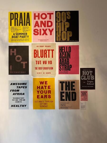 Club Posters Produced in GSA Caseroom 2007–2018, Scottish Club Archive, Nightfever: Designing Club Culture, V&A Dundee