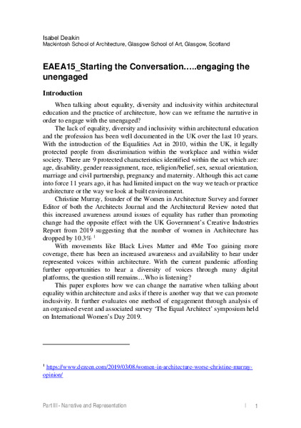 Starting the Conversation....engaging the unengaged