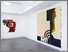 [thumbnail of Install shot, Plafrey, London, UK. 'Velocity Accelerator Reflector', 122x122cms and 'Dirt Loop Accelerator, 189x198cms.jpg]