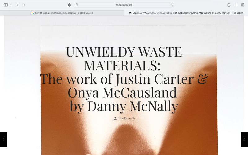 screen shot of online article in The Drouth