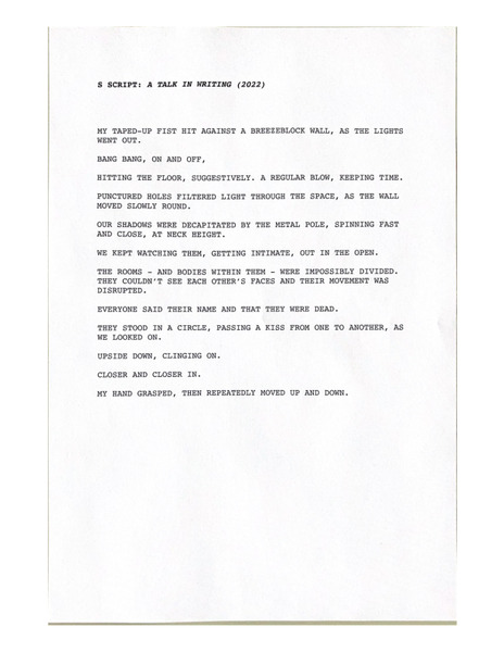 A Talk in Writing (2022)
