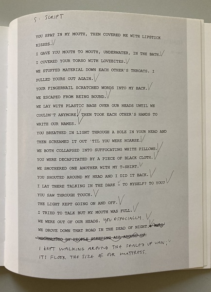 script from 2001 'A Talk in Writing'