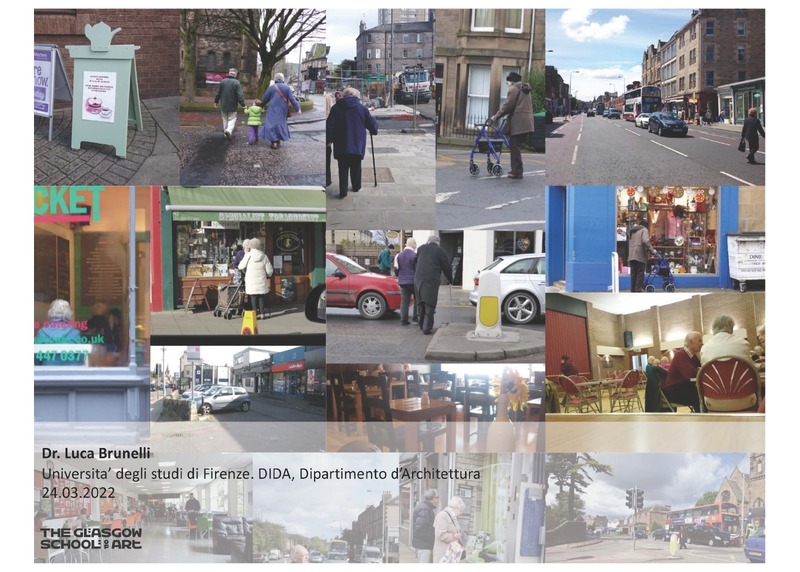 Edimburgo: patrimonio, spazio pubblico e benessere [Edinburgh: urban environment, public spaces, and wellbeing]. 1. Public space and health promotion: a salutogenic approach. 2. Salutogenic urban space: Edinburgh's high streets as well-being resources for an ageing population