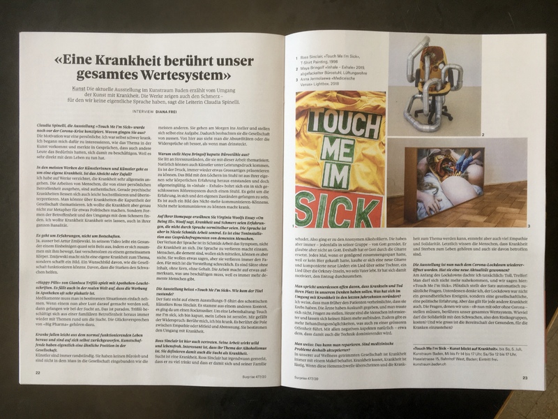 Touch Me I’m Sick - Kunst blickt auf Krankheit