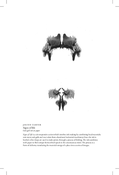 Artwork contributed to publication 'Dark Mountain' (issue 21)