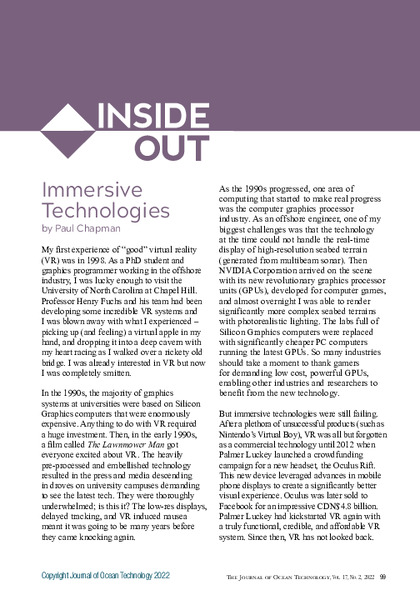 Immersive Technologies