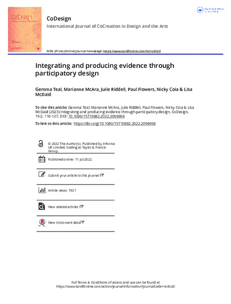 Integrating and Producing Evidence through Participatory Design
