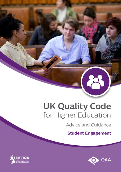 UK Quality Code for Higher Education Advice and Guidance Student Engagement