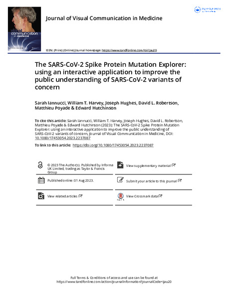 The SARS-CoV-2 Spike Protein Mutation Explorer: Using an Interactive Application to Improve the Public Understanding of SARS-CoV-2 Variants of Concern