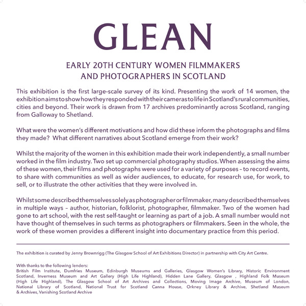 Introduction exhibition panel, Glean