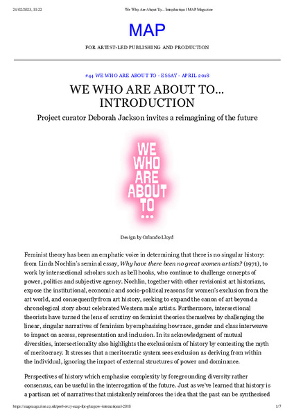We Who Are About To...