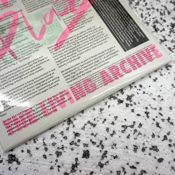 The Plaza - A living archive of artist-run activity in Edinburgh