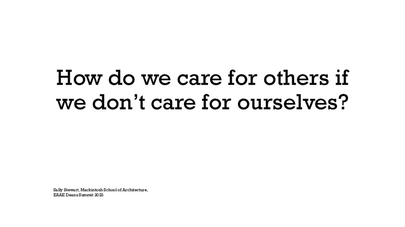 How do we care for others if we don't care for ourselves?