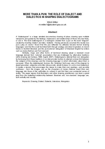 More than a pun: The Role of Dialect and Dialectics in Shaping Dialectograms