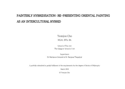 Painterly Hybridisation: Re-presenting Oriental Painting as an Intercultural Hybrid