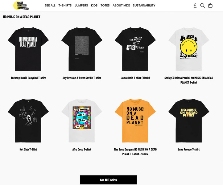 No Music on a Dead Planet (T-Shirt/ Range of merchandise/ Multiple)
Ross Sinclair/The Soup Dragons