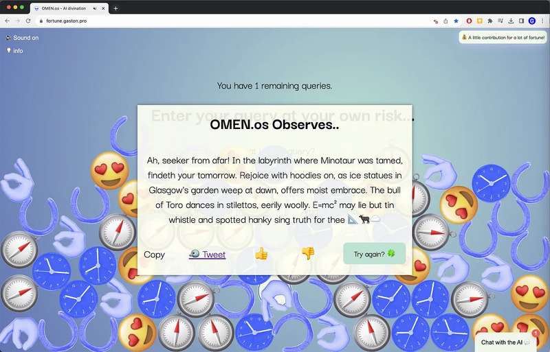 OMEN.os: An AI Fortunetelling Experiment