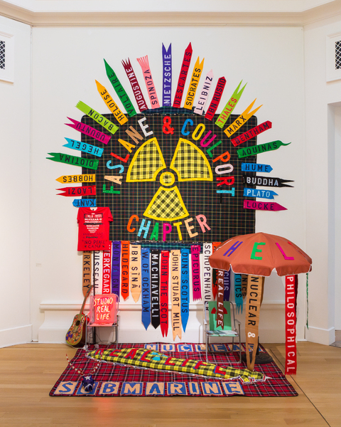 Decorative Picnic Blanket Display (with Sitooterie) produced by the Faslane and Coulport Chapter of The Real Life Nuclear and Philosophical Ramblers Research Society
Loch Long/Gareloch/Firth of Clyde 2023