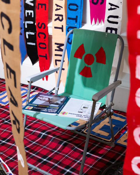 Decorative Picnic Blanket Display (with Sitooterie) produced by the Faslane and Coulport Chapter of The Real Life Nuclear and Philosophical Ramblers Research Society
Loch Long/Gareloch/Firth of Clyde 2023