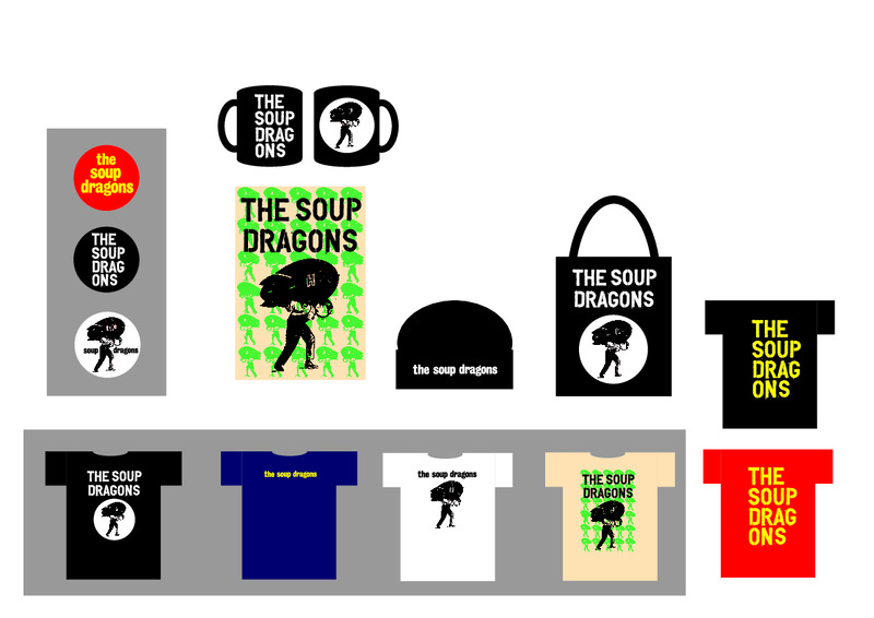 Tour Merchandise 2023, a range of merchandise designed, produced and sold on The Soup Dragons 2023 reunion tour