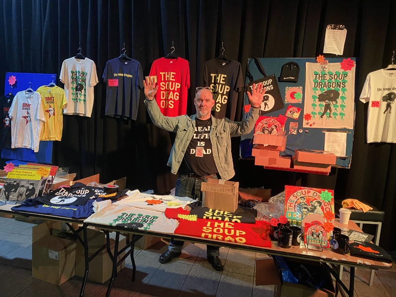 Tour Merchandise 2023, a range of merchandise designed, produced and sold on The Soup Dragons 2023 reunion tour