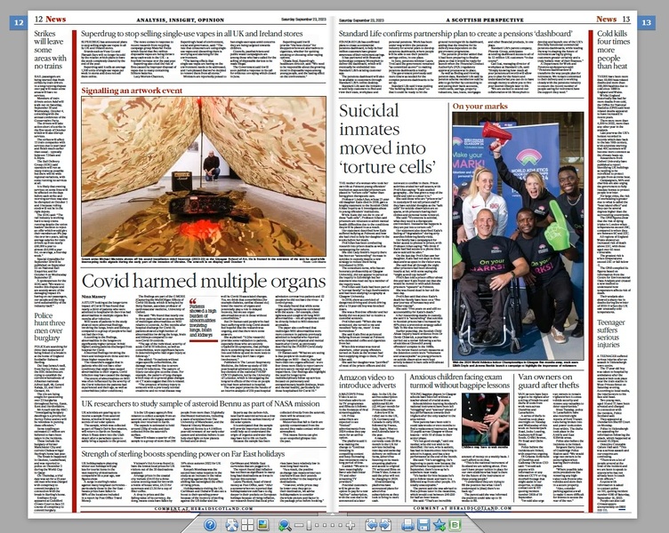 Feature in Herald 23-09-2023