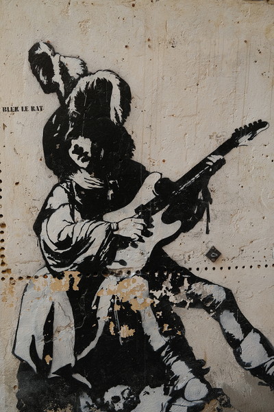 Wall in Lviv / Musician