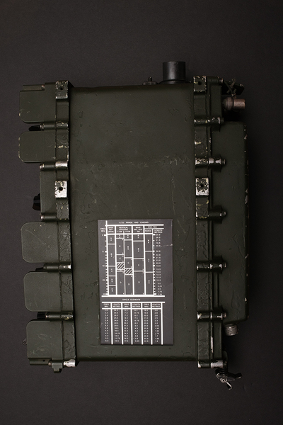 military transceiver radio – top view