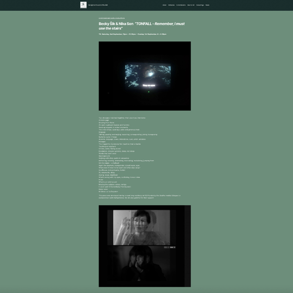 TONFALL – “Remember, I must use the stairs”