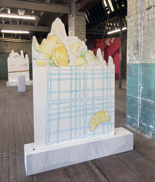 Zoë Mendelson Sensorscape 1 (Debris) 2023 oil & acrylic on wood with foresso