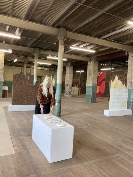 End of installation period - ZM installing at Intimate Data exhibition, June 2023