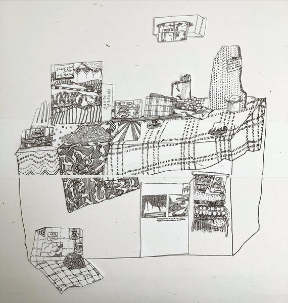 Home body sketch for Rupture Rapture exhibition
