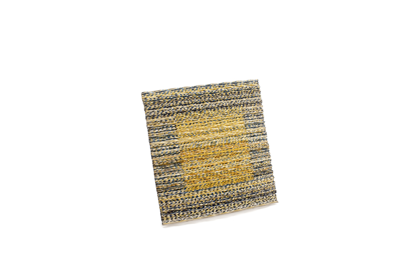 Brooch ‘Linear Frequency I’ - 2023 - Titanium, 18ct yellow, red, white gold, and silver - 43 x 43 x 7 mm - Photography by Graham Clark