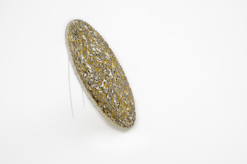 'BrooTch' - Brooch - Aluminium, Acrylic, Platinum and 18ct yellow gold