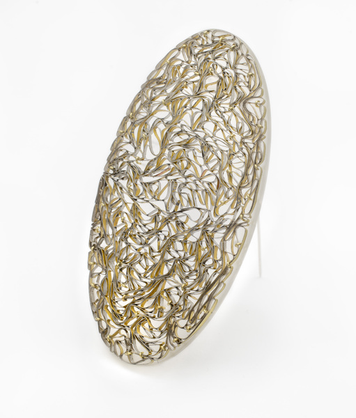 'BrooTch' - Brooch - Aluminium, Acrylic, Platinum and 18ct yellow gold