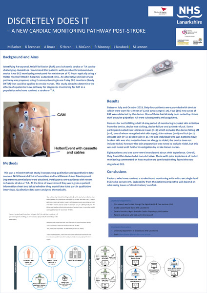 Discretely Does It – A New Cardiac Monitoring Pathway Post-Stroke