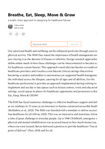Breathe, Eat, Sleep, Move & GROW! – a kinetic chain approach to designing for healthcare futures