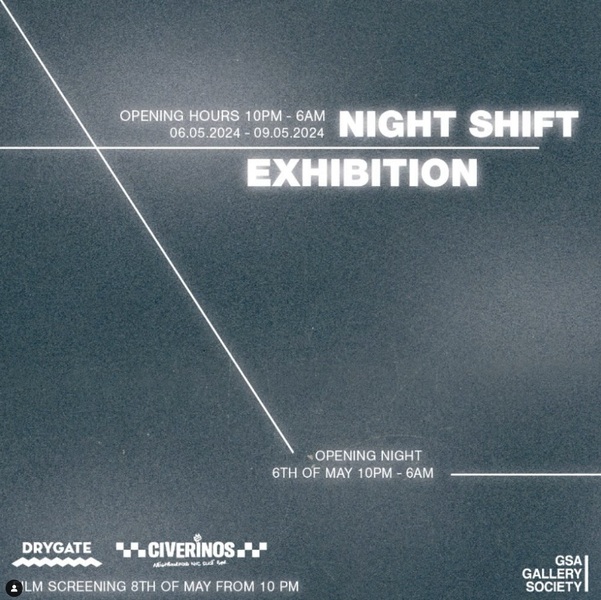 Work exhibited at group exhibition "Night Shift"