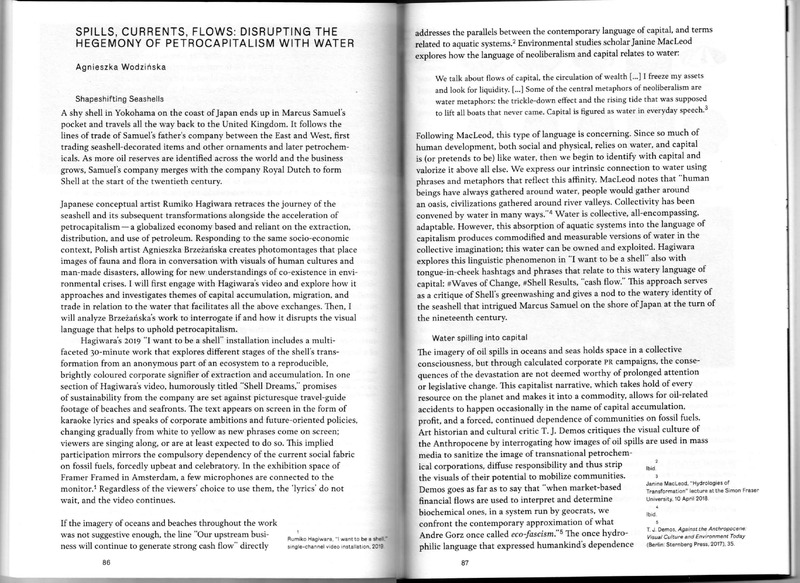 Spills, Currents, Flows: Disrupting the Hegemony of Petrocapitalism with Water