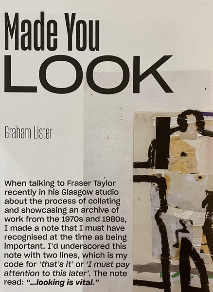 'Made You Look',  Instant Whip – Fraser Taylor, Textiles and Papers 1977-87 Revisited