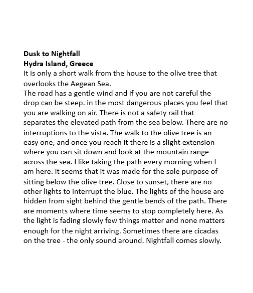 Dusk to Nightfall (Hydra Island)