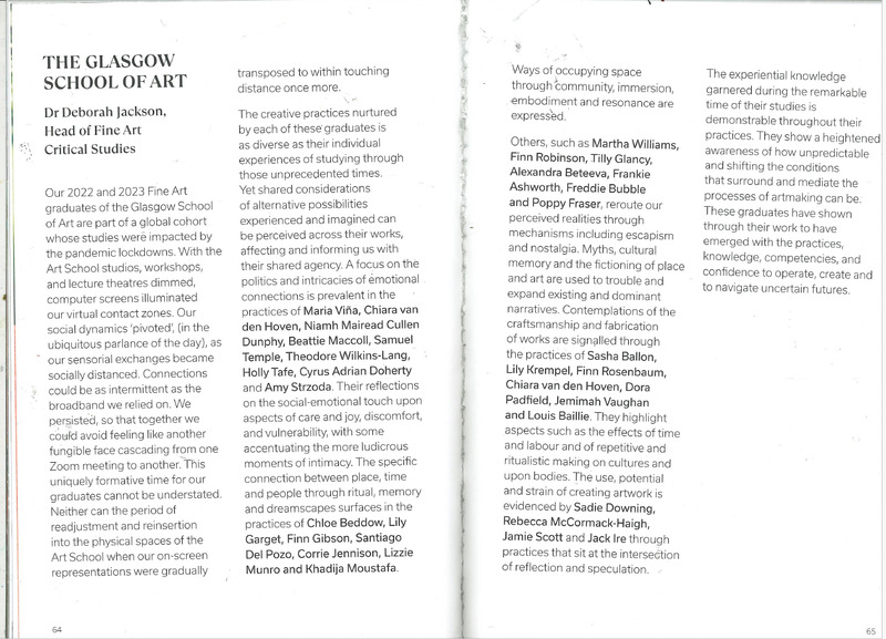 RSA New Contemporaries 2024 essay scan