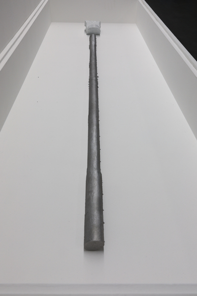 cast aluminium handles + painted bronze 'skull'
