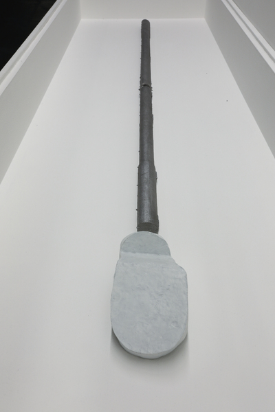 cast aluminium handles + painted bronze 'skull'