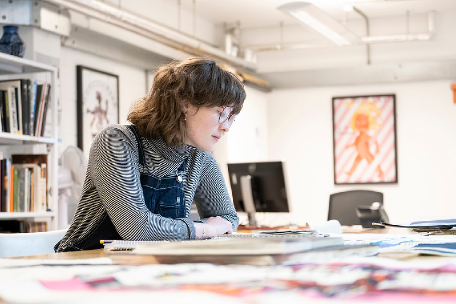 A student at the GSA studying art