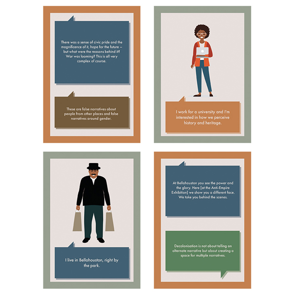 A variety of illustrated characters from a card game shown on individual cards